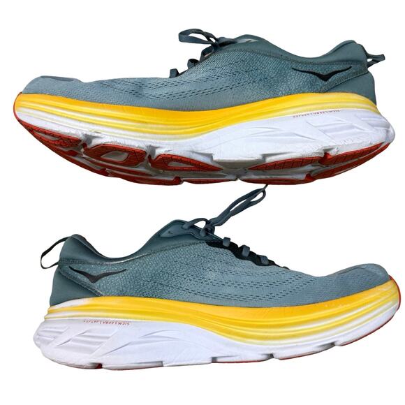 Hoka One One Bondi 8 Goblin Blue Mountain Spring Running Sneaker Men's Size 15D - Picture 6 of 11